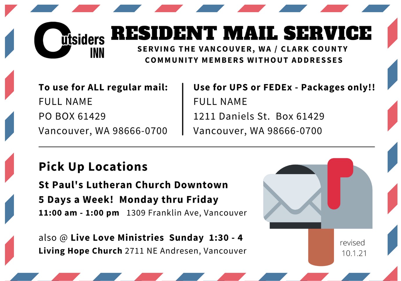 Resident Mail Services
